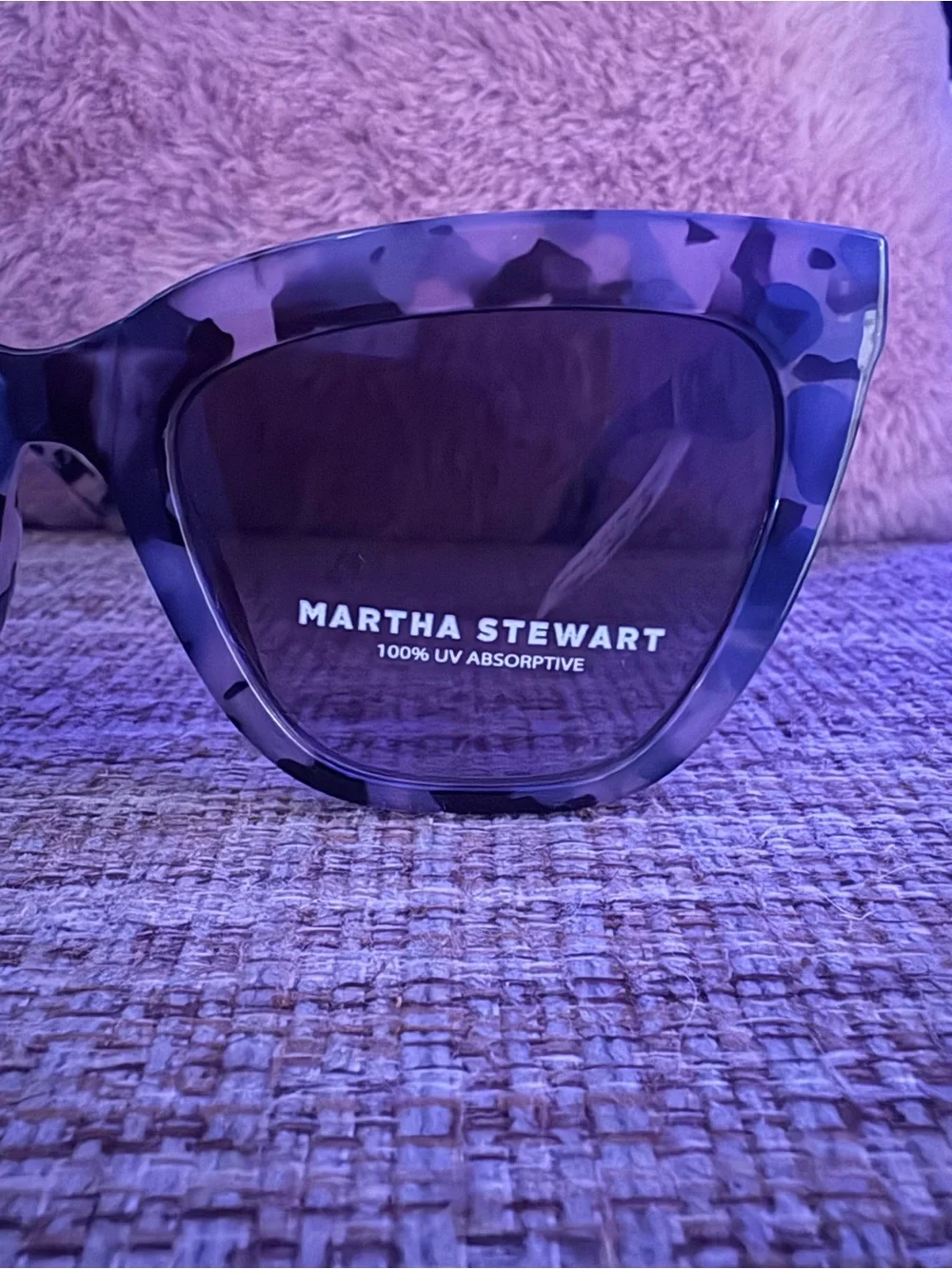 Martha Stewart Gray Tortoise Cat Eye Sunglasses NWT